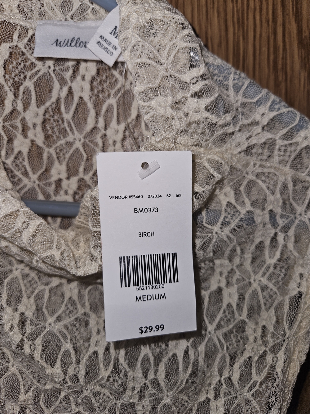 Sheer Lace Sleeveless Overlay Top in Cream - Picture 2 of 4